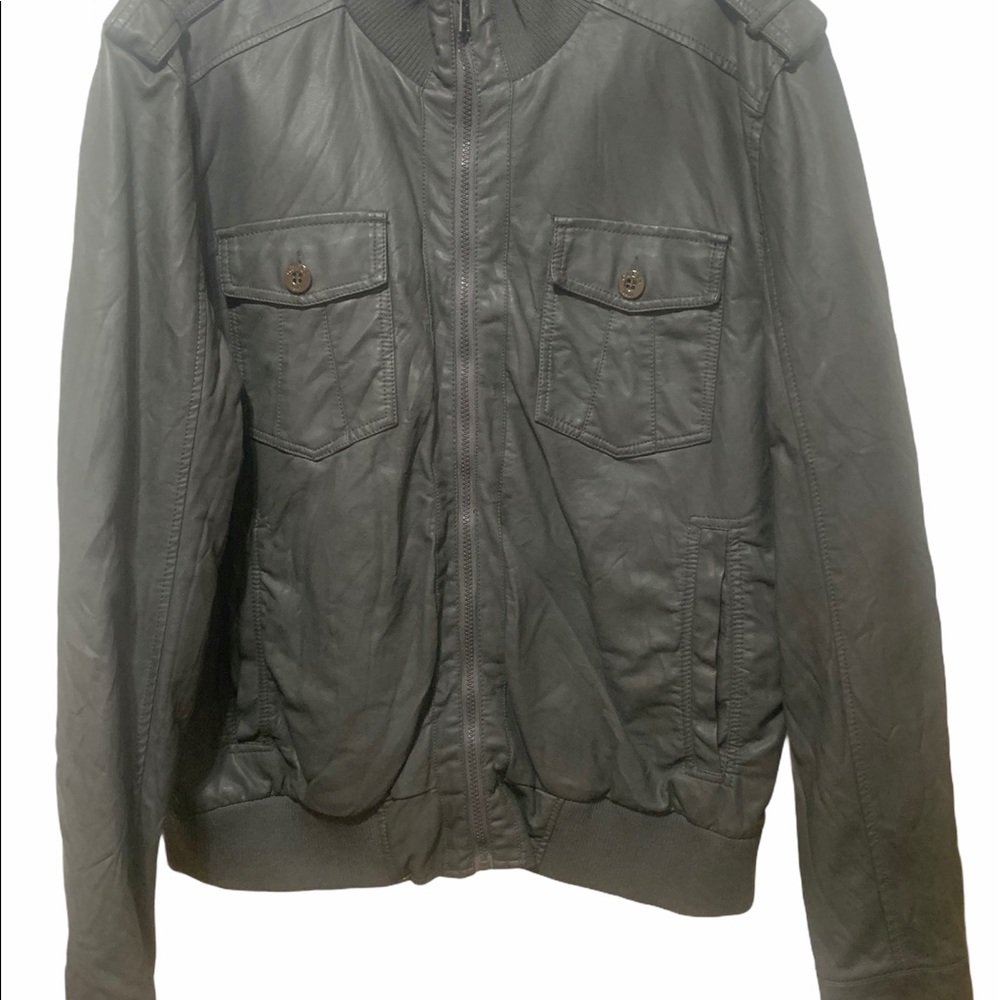 Guess faux leather jacket gray XL